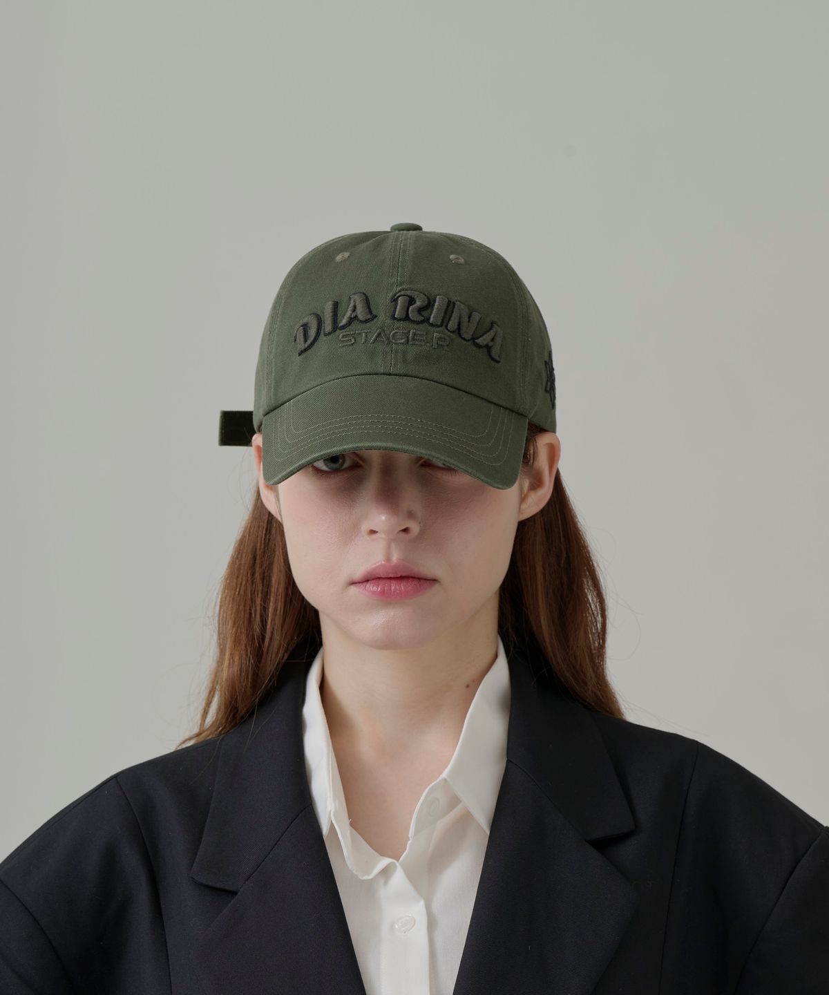 스테이지알(STAGE.R) 다이아리나 워싱 볼캡 [카키]