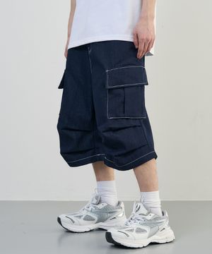 파라슈트 버뮤다 코튼 카고팬츠 [INDIGO]