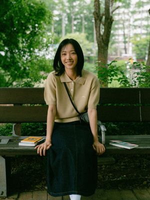 우먼 라이트 하프 카라 니트 (버터)