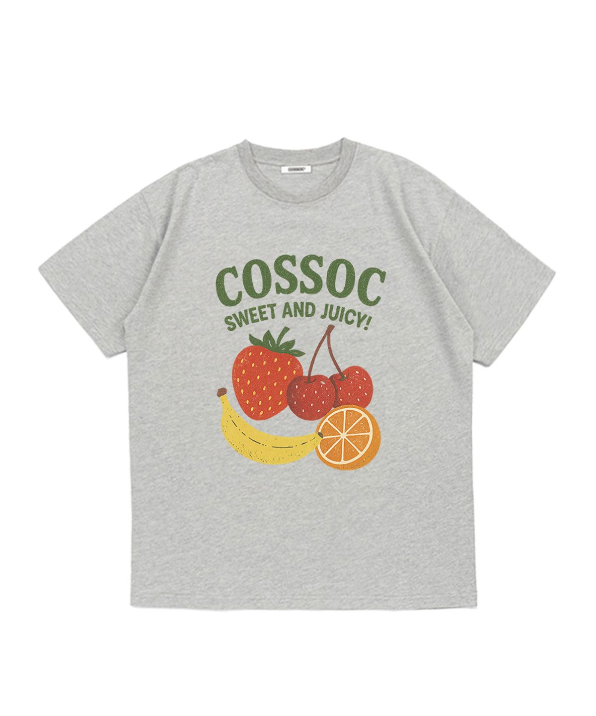 코소(COSO) 후르츠 반팔 티셔츠 (GREY)