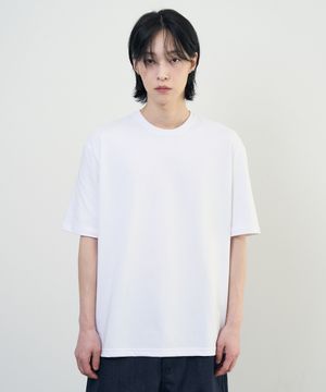 소프트 사이드 슬릿 라운드 티셔츠 [WHITE]