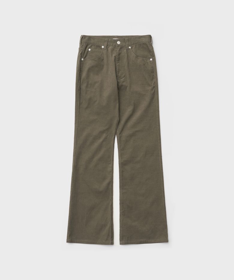 w. Light Corduroy Bootcut Pants (Olive Gray)