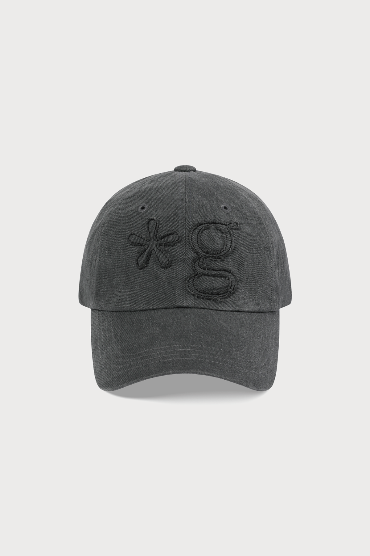 글런든(GRUNDEN) VTG CUTTED LOGO CAP (BLACK DENIM)