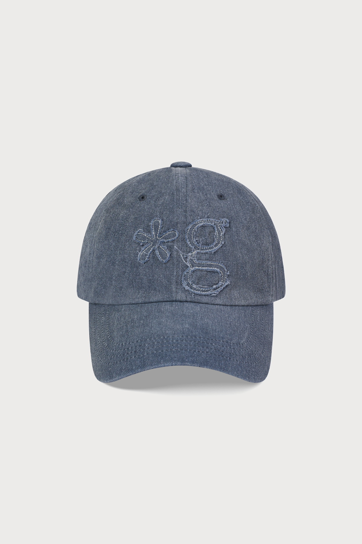 글런든(GRUNDEN) VTG CUTTED LOGO CAP (BLUE DENIM)