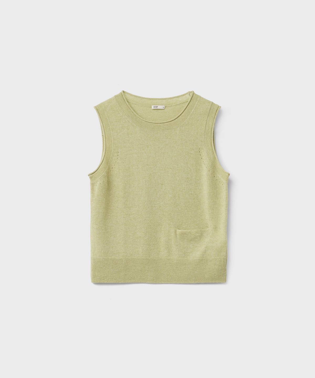 어나더오피스 우먼(ANOTHER OFFICE WOMEN) w. Pauline Rolled Knit Vest (Moss Green)