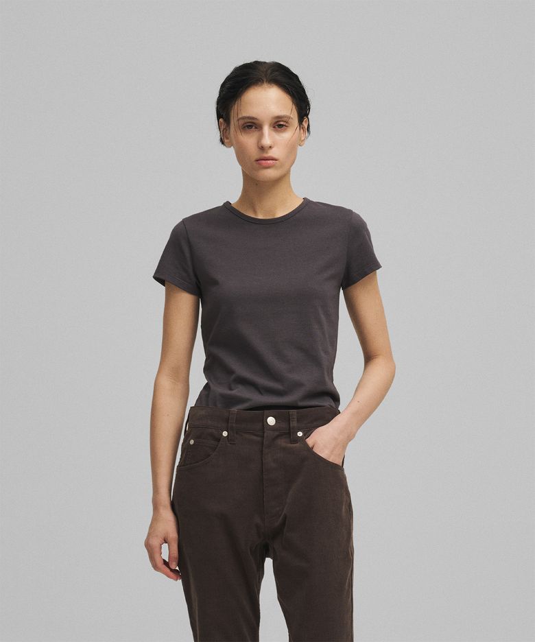 w. Stretch Slimfit Tee (Charcoal)