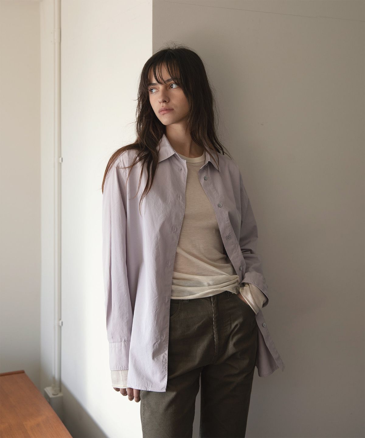 어나더오피스 우먼(ANOTHER OFFICE WOMEN) w. Oversized Garment Shirt (Morado)