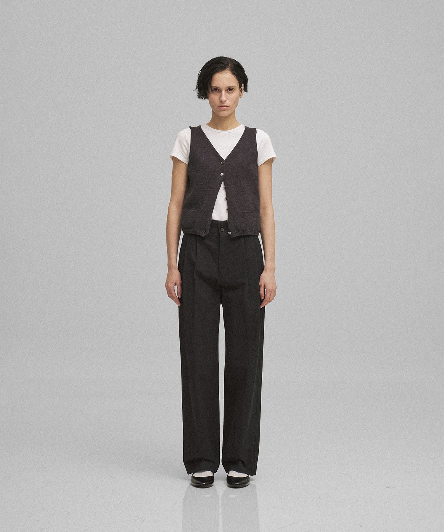 MUSINSA | ANOTHER OFFICE WOMEN w. Santiago Twill Pants (Black)
