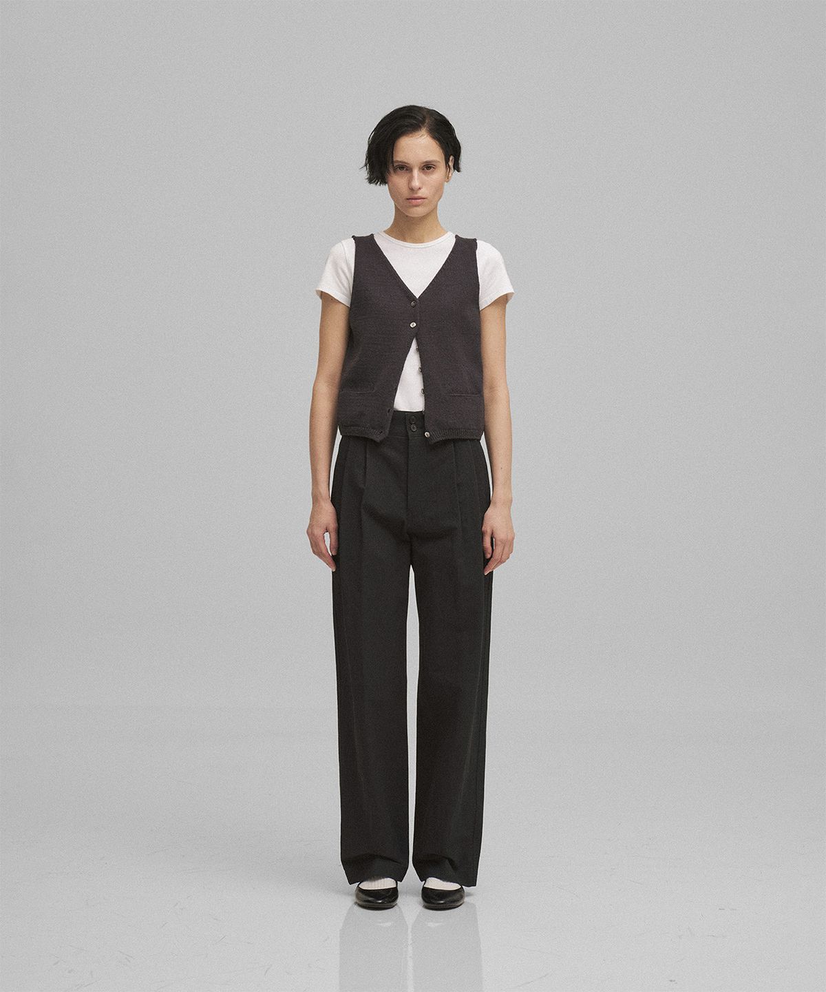 어나더오피스 우먼(ANOTHER OFFICE WOMEN) w. Santiago Twill Pants (Black)