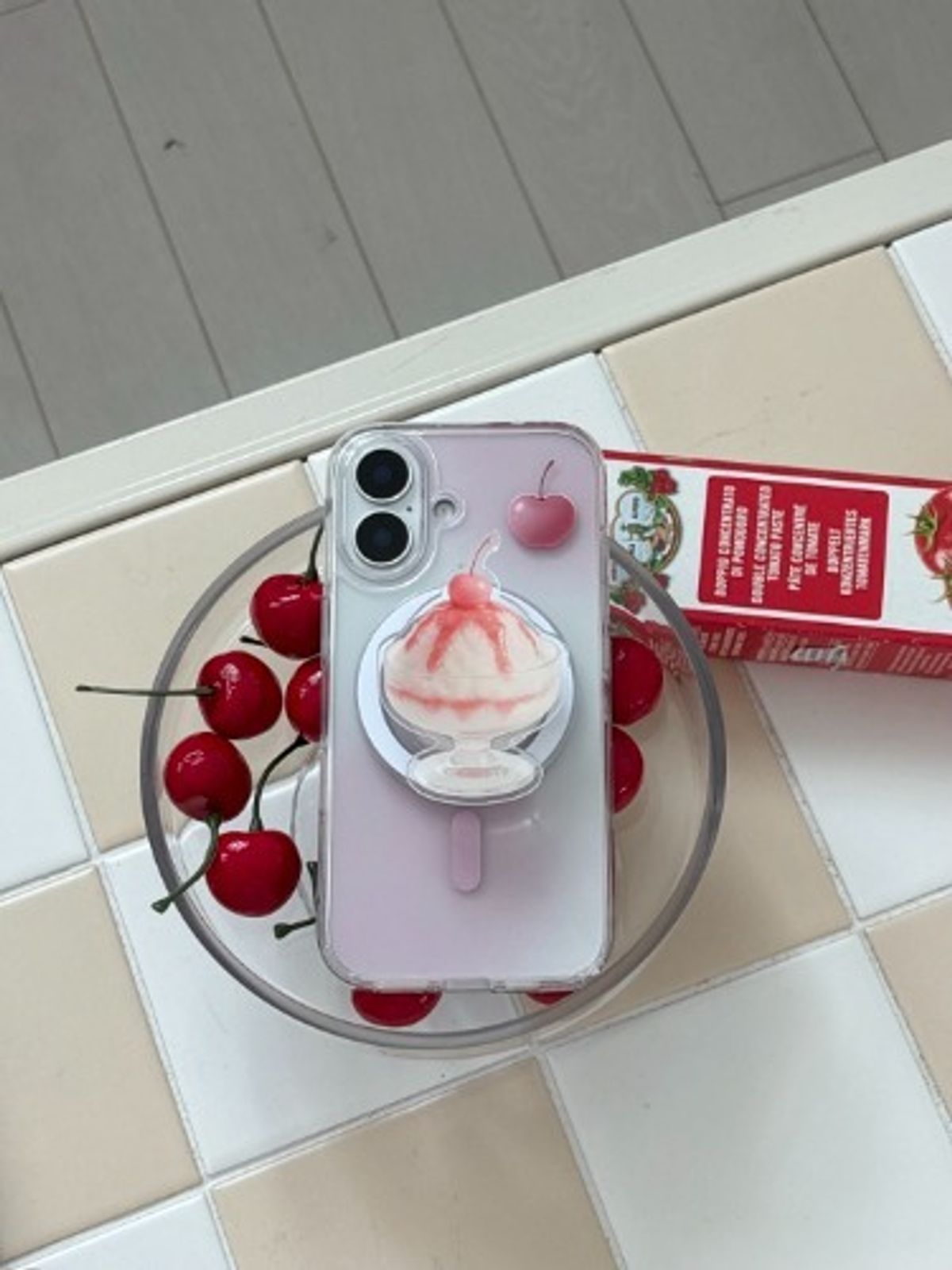 크림비(CREAMBEE) cheery ice tok [아크릴톡]
