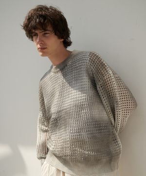 페인팅 매쉬니트(화이트)