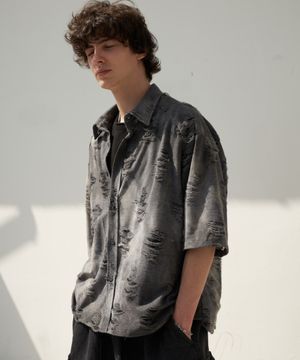 그런지 썸머 반팔셔츠(블랙)