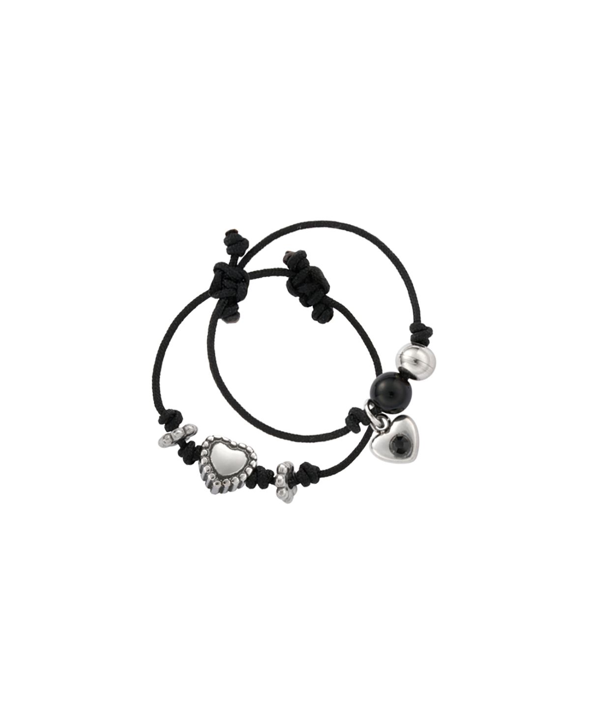 엔프프(NFF) gem string ring set-heart black
