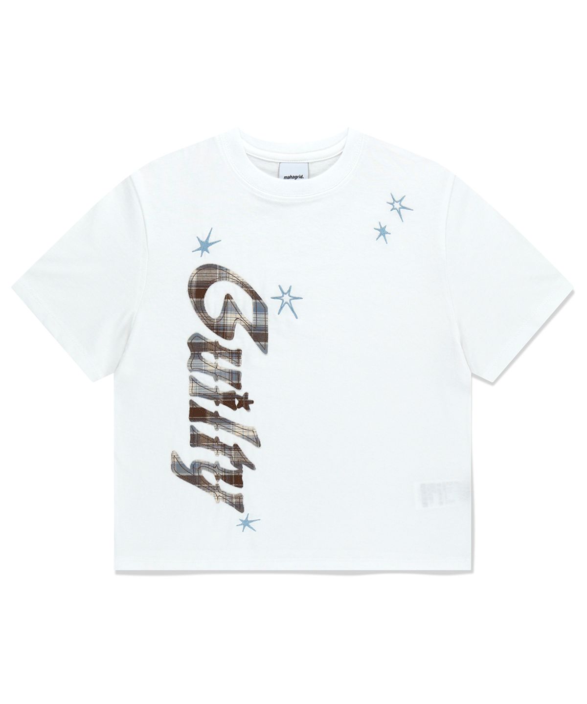 마하그리드(MAHAGRID) GUILTY APPLIQUE TEE WHITE(MG2FMFT516A)