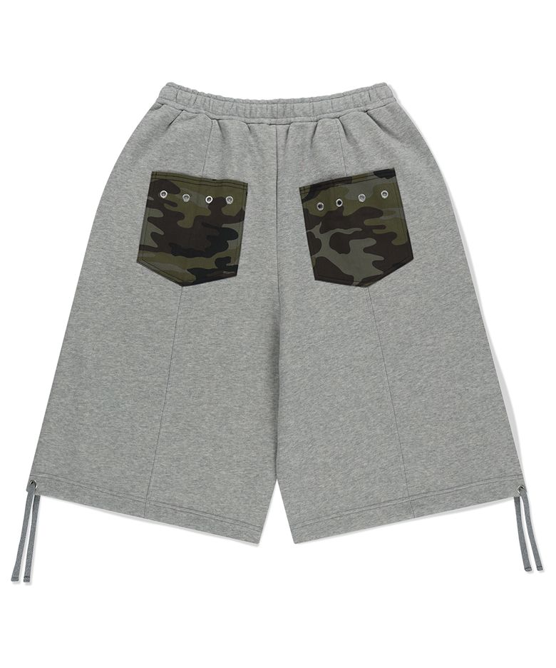 BERMUDA CAMO POCKET SWEATSHORT GREY(MG2FMMPA05A)