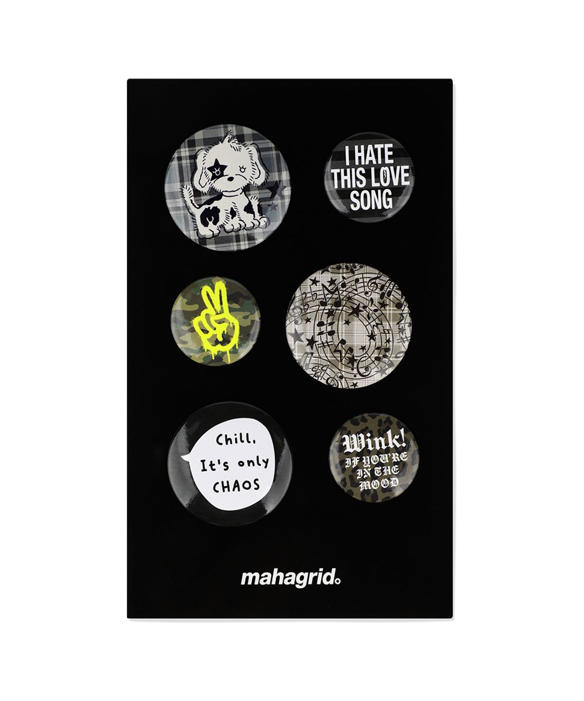 마하그리드(MAHAGRID) FESTA BUTTON PIN SET BLACK(MG2FMMAB65A)