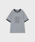 PREFIX DAMAGED RINGER T-SHIRTS GRAY