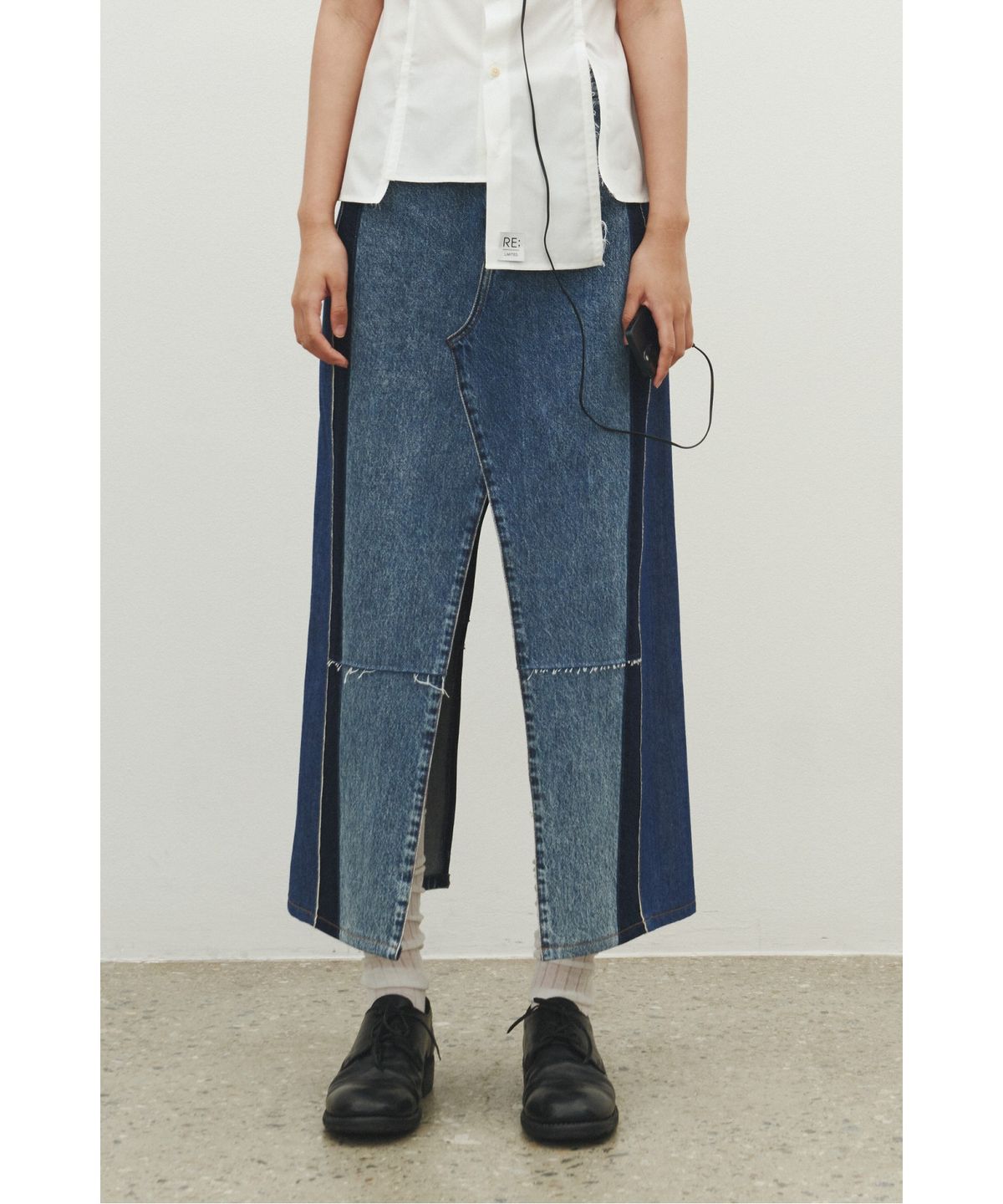 래코드(RECODE) Wide Denim Skirt_RQKAA25518BUX