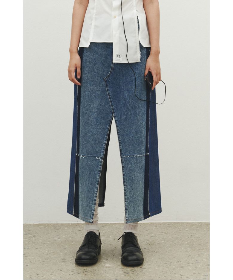 Wide Denim Skirt_RQKAA25518BUX