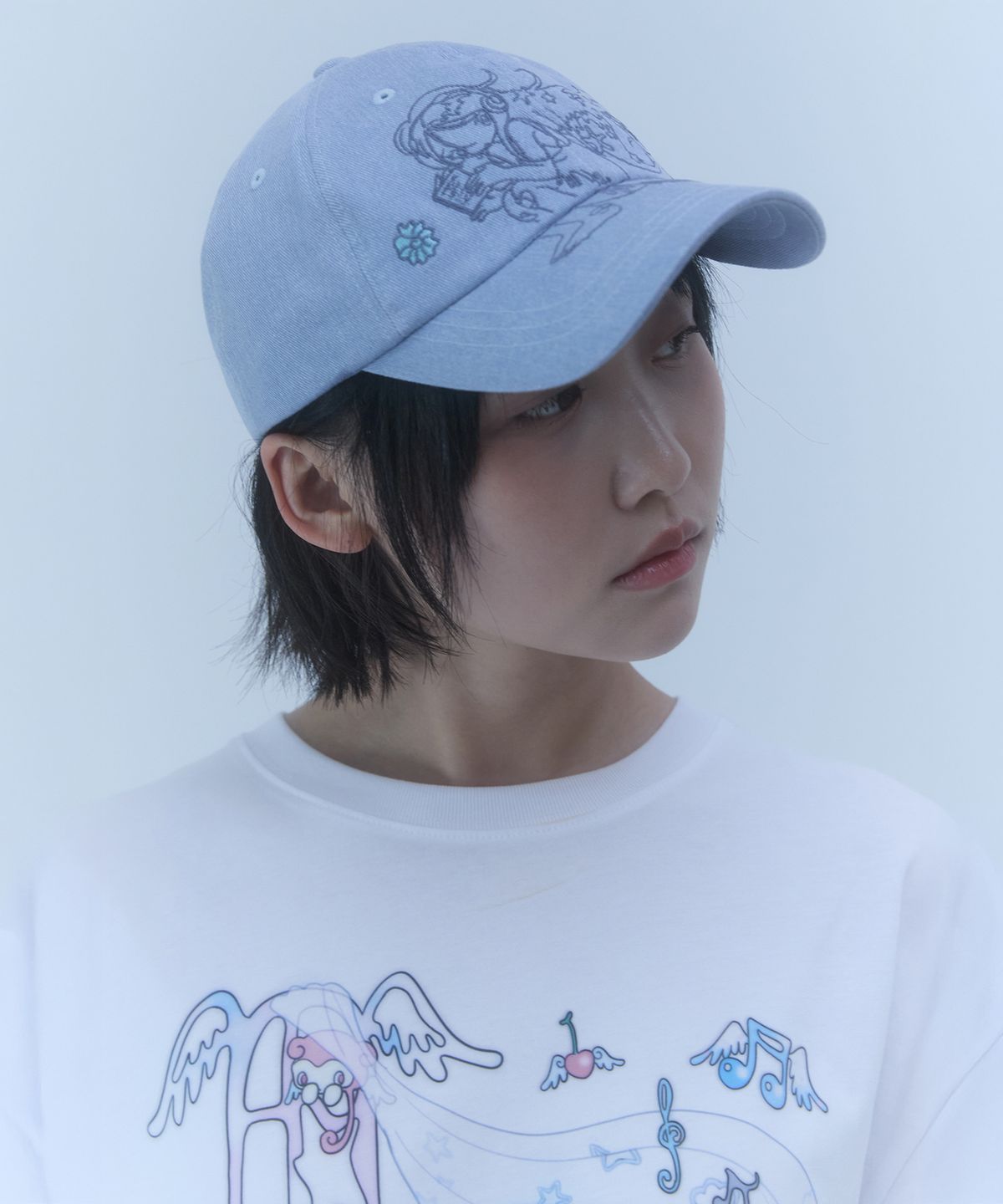 키르시(KIRSH) 키르시 X 썬원버드 엠브로이더리 볼캡 [스카이]