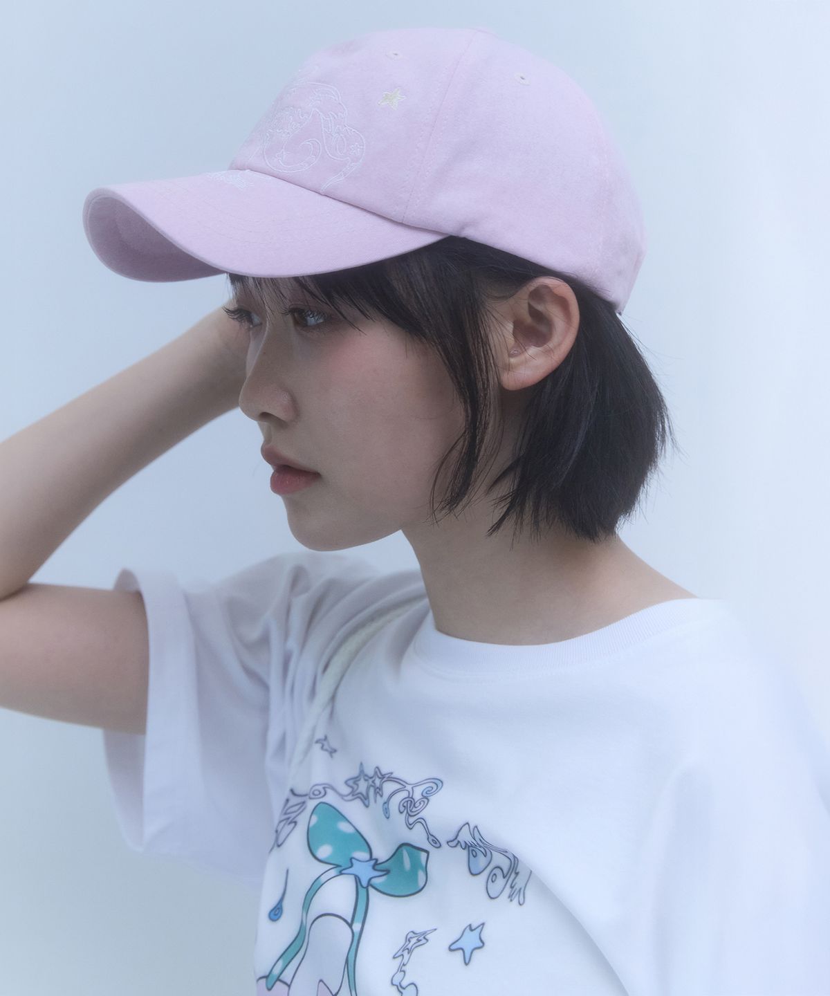 키르시(KIRSH) 키르시 X 썬원버드 엠브로이더리 볼캡 [핑크]