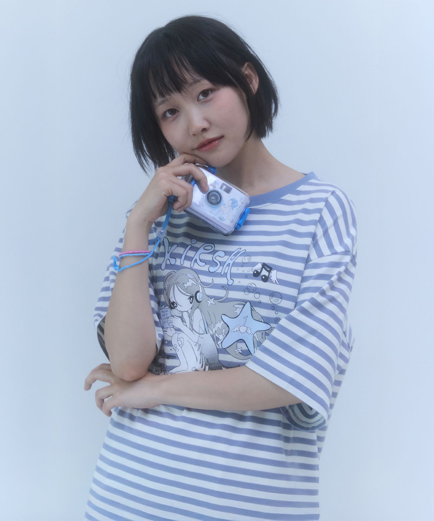 Tシャツ・カットソー [KIRSH] KIRSH X SUNONEBIRD STRIPE LOOSE FIT T-SHIRT MUSINSA | KIRSH Kirsh x Sunwon Bird Stripe Loose Fit T-Shirt