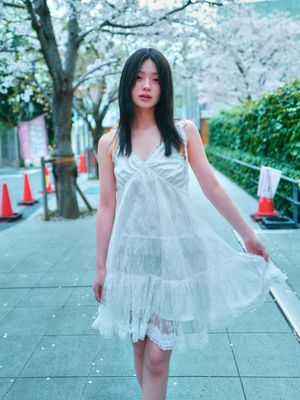 LACE TRIMMING BUSTIER DRESS_WHITE