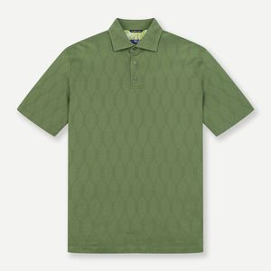 이태리 원단 자카드 패턴 티셔츠 그린 YJEMTS451GR