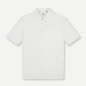 투톤 배색 티에리 PK 티셔츠 화이트 YJEMTS458WH