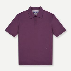 투톤 배색 티에리 PK 티셔츠 퍼플 YJEMTS458PP