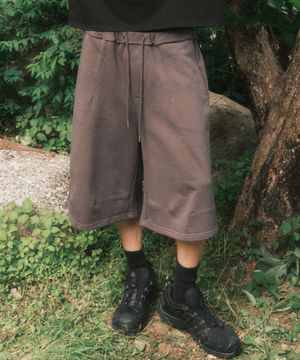 3D 스웨트 하프 팬츠 (다크그레이)