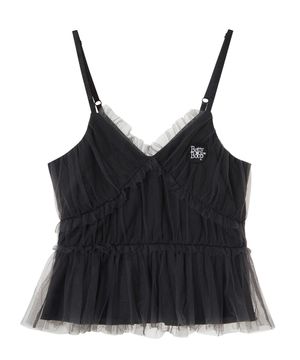 베티붑 레이스 레이어드 프릴 슬리브리스_블랙