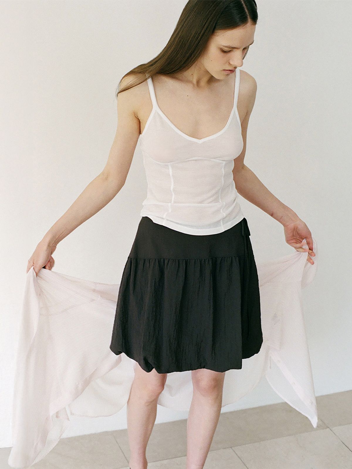 루에브르(LOEUVRE) Volume Mini Skirt SW5MS294_2color