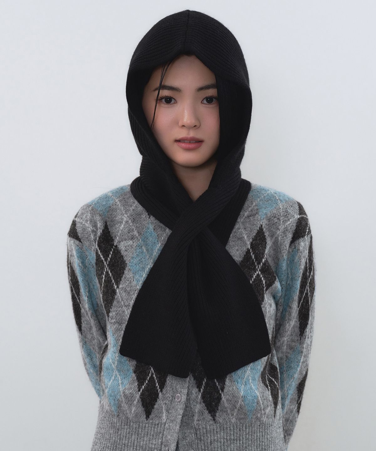 무신사 스탠다드 우먼(MUSINSA STANDARD WOMAN) 우먼즈 숏 머플러 바라클라바 [블랙]