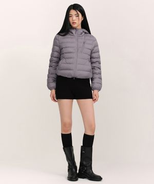 [시티 레저] 우먼즈 후디드 라이트 다운 재킷 [퍼플 그레이]