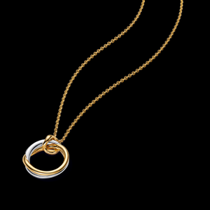 오가니컬리 쉐입드 투톤 펜던트 네크리스 363882C00-45