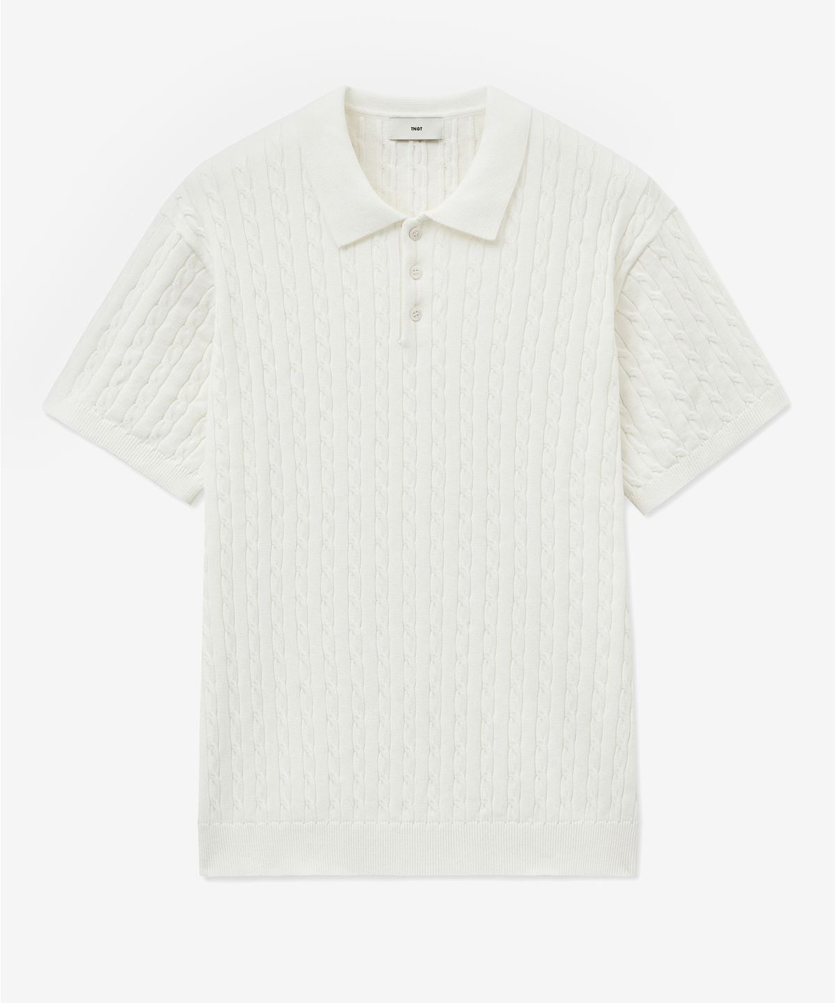 티엔지티(TNGT) Cable Polo Knit Top (Cream) TNSW5E206CR