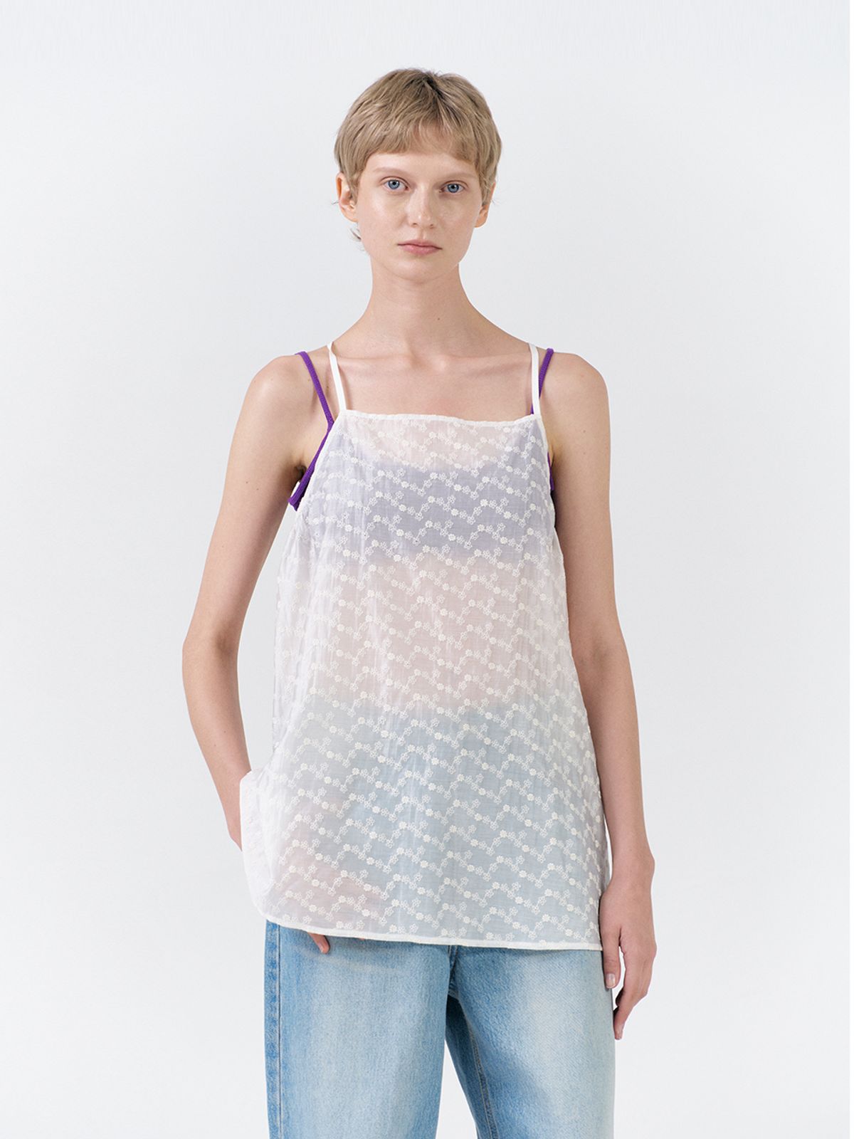 헌치(HUNCH) Lace Layered Bustier Top