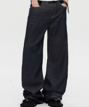 시그니처 와이드 데님 팬츠 인디고