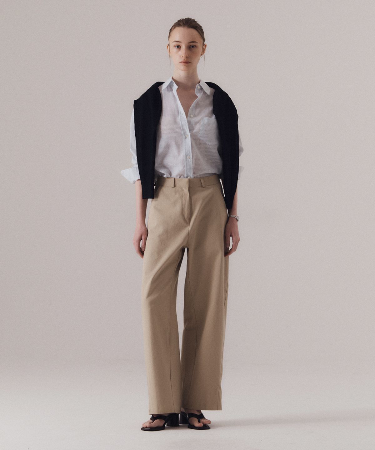 실른(SILN) Structure cotton chino pants (BEIGE)
