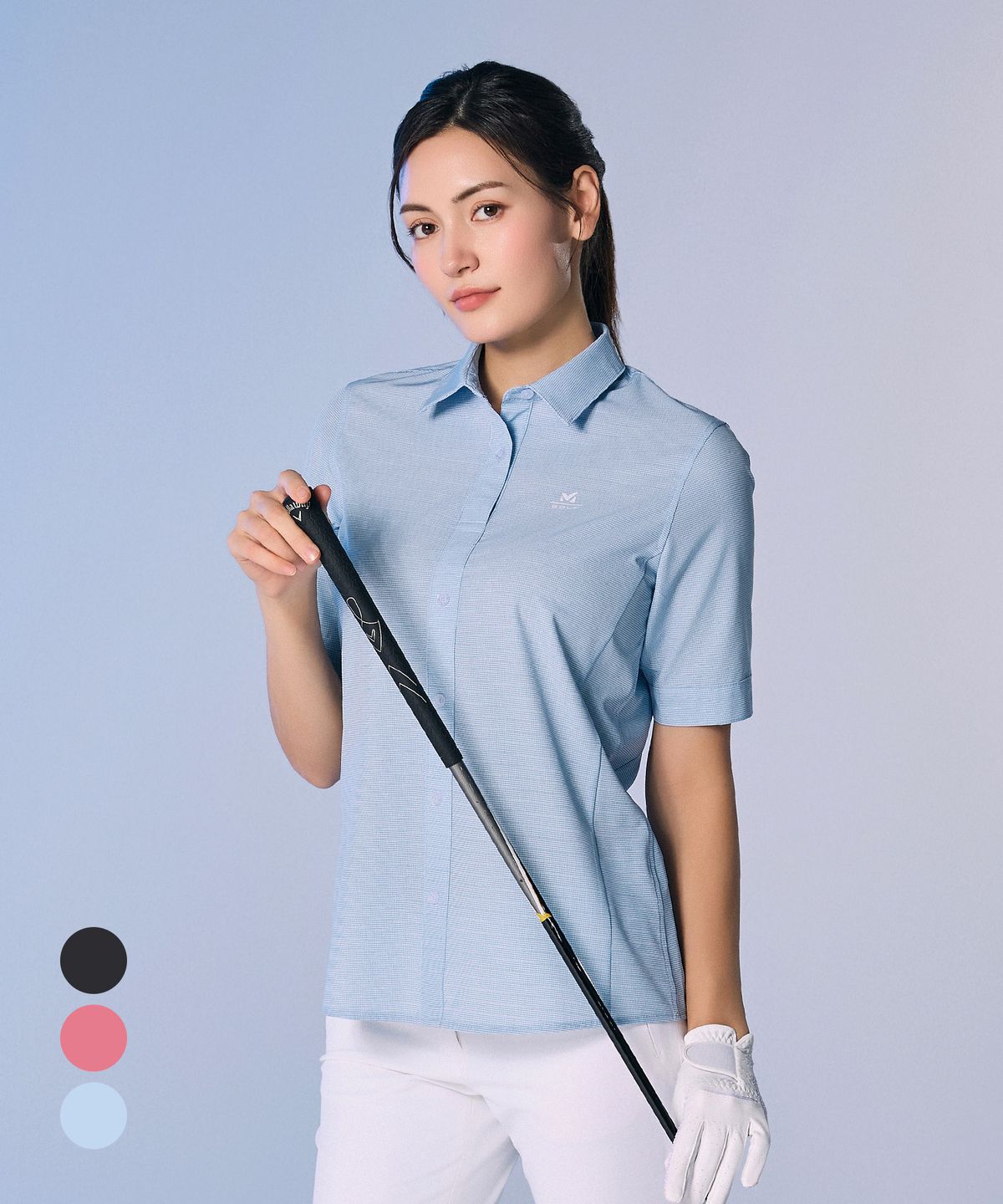 밀레골프(MILLET GOLF) 링클프리 여성 반팔셔츠 3color