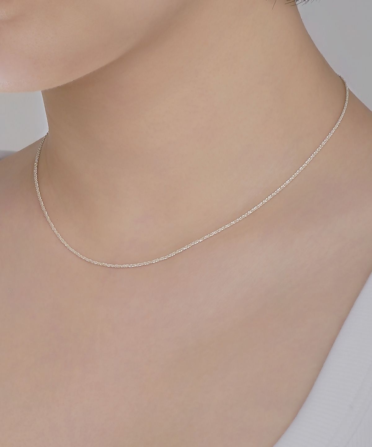 포스트루드(POSTLUDE) [SILVER] SOFT SHINE CHAIN NECKLACE (SLIM)