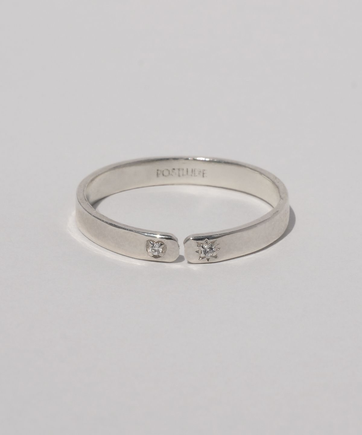 포스트루드(POSTLUDE) [SILVER] HEART STAR OPEN RING