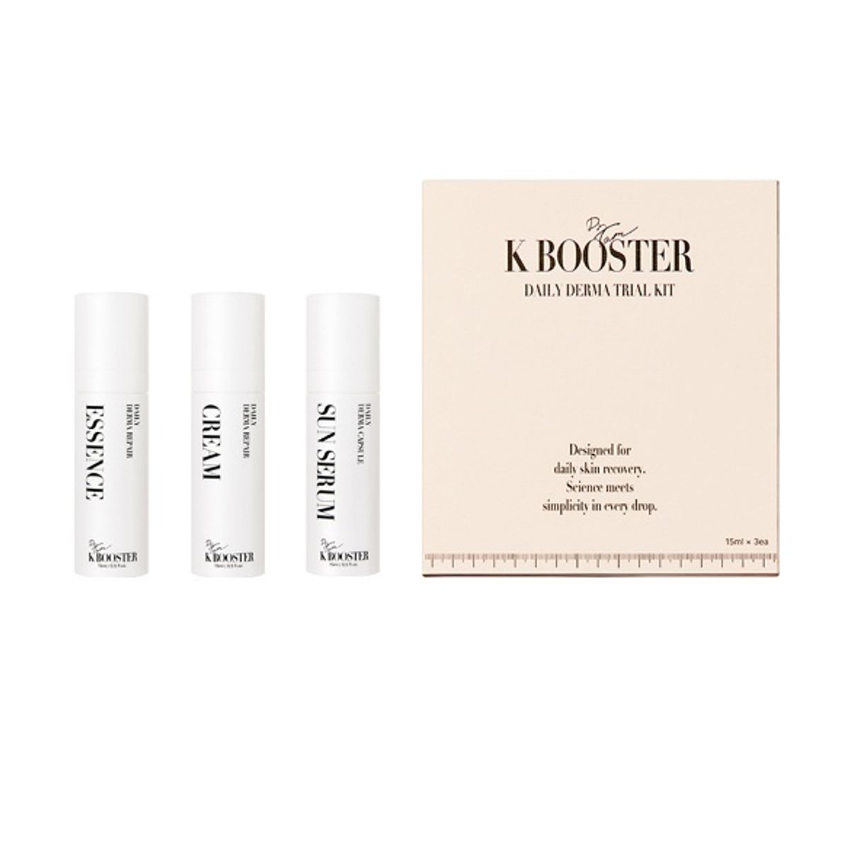 케이부스터(KBOOSTER) 쁘띠 키트 (더마 에센스+크림+선세럼 15ml)