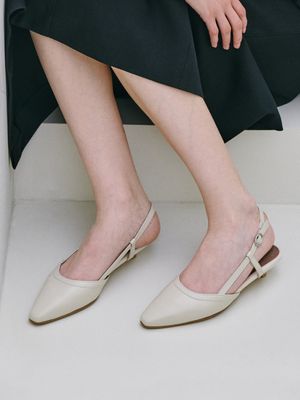 BPS25004 세미포인트 토 슬랭백 / 2COLORS