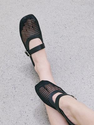 BPS25009 핀턱 주름 토 메쉬 메리제인 로퍼