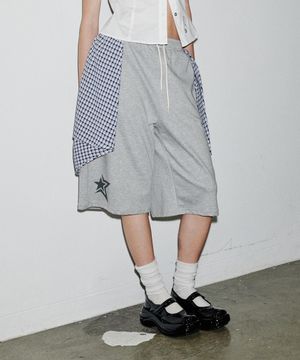 레이어드 스웻 쇼츠 [그레이]