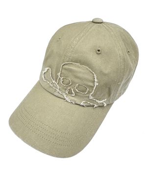 스컬 워시드 볼 캡 [베이지]