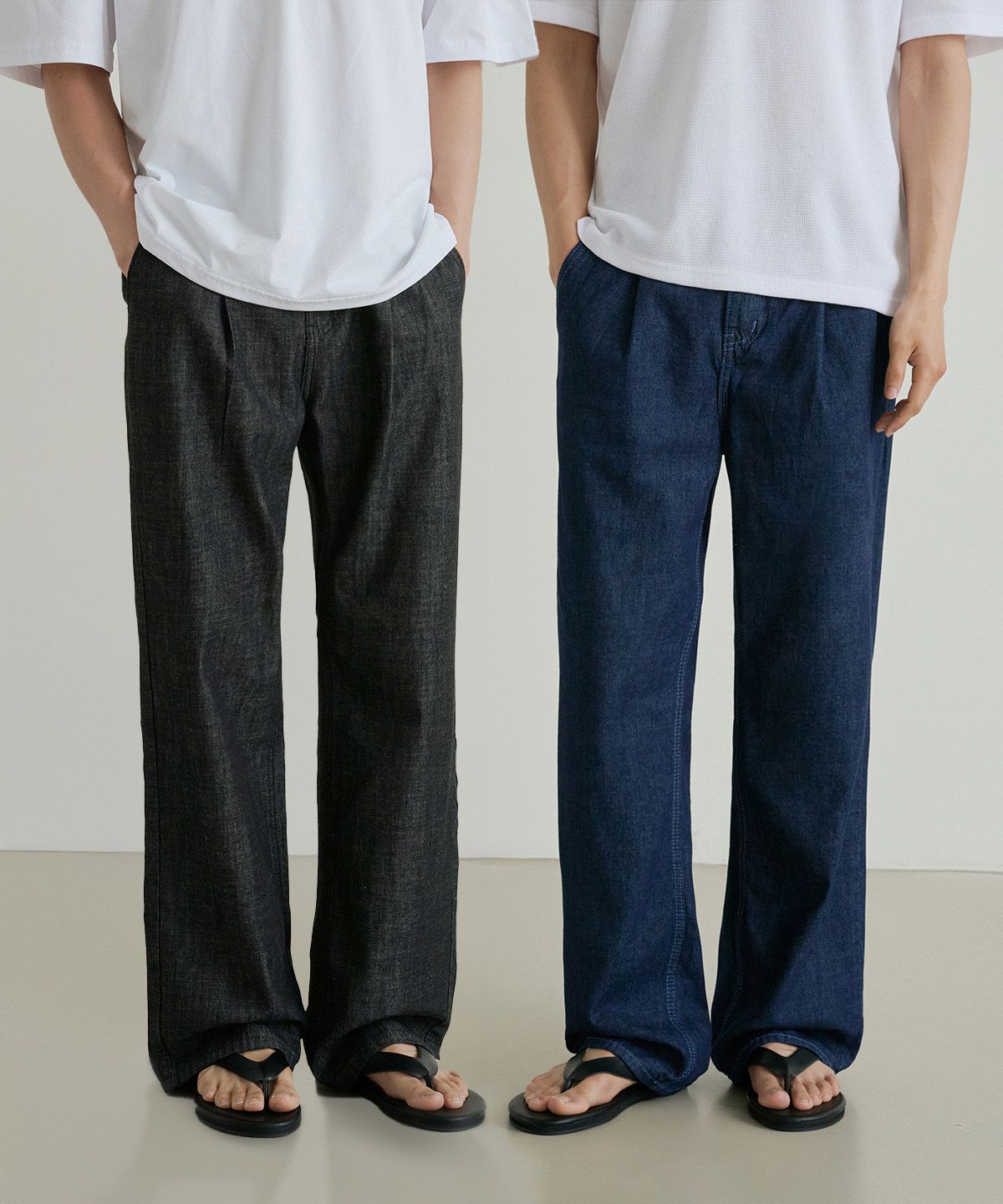 크레드먼스(CREEDMENS) 썸머 린넨라이크 데님 팬츠(3 color)