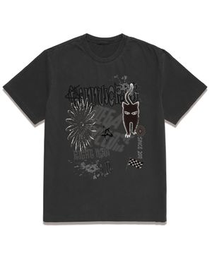 피그먼트 CAT DO IT 오버핏 반팔 티셔츠 (VS0124) 그레이